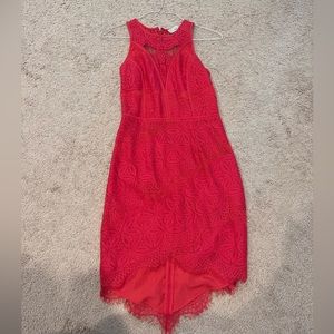 Hot pink Adelyn Rae lace dress